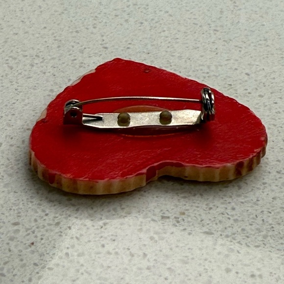 Vintage Heart Brooch Pin Valentine's Day - Picture 4 of 10